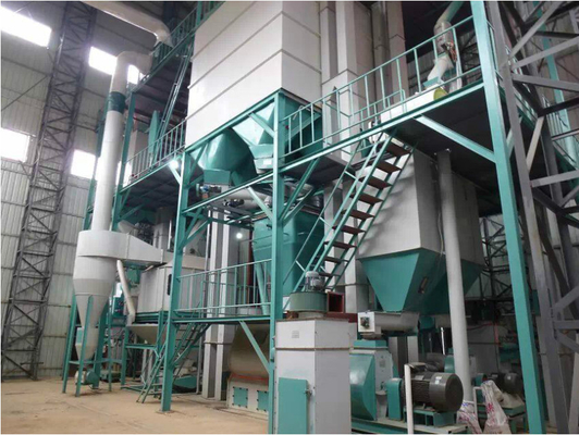 ISO 5TPH Animal Feed Pellet Production Line ODM Mini Cattle Feed Machine